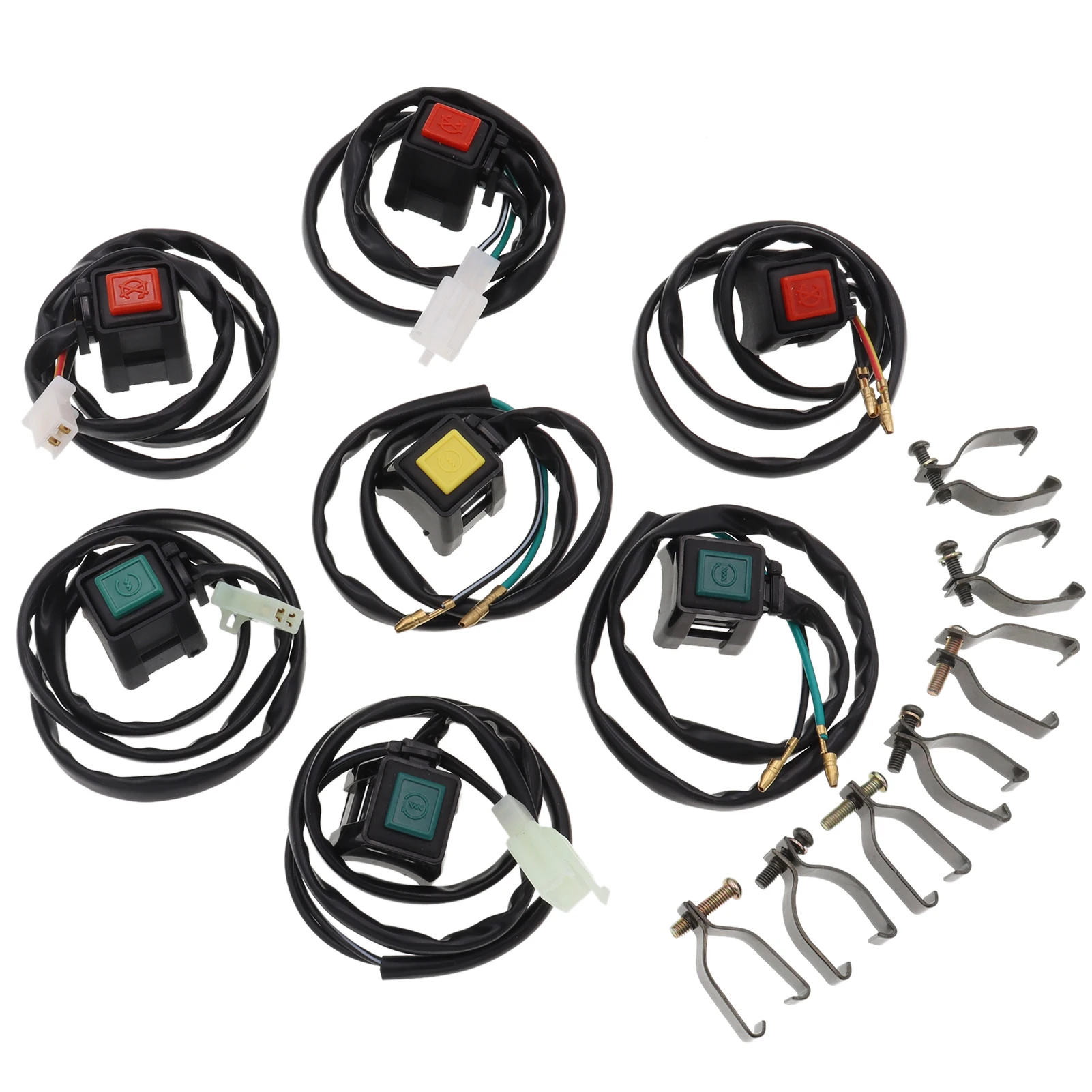 

1PCS 22mm 7/8" Motorcycle Kill Stop Switch Red Push Button Horn Starter for Dirt Bike ATV