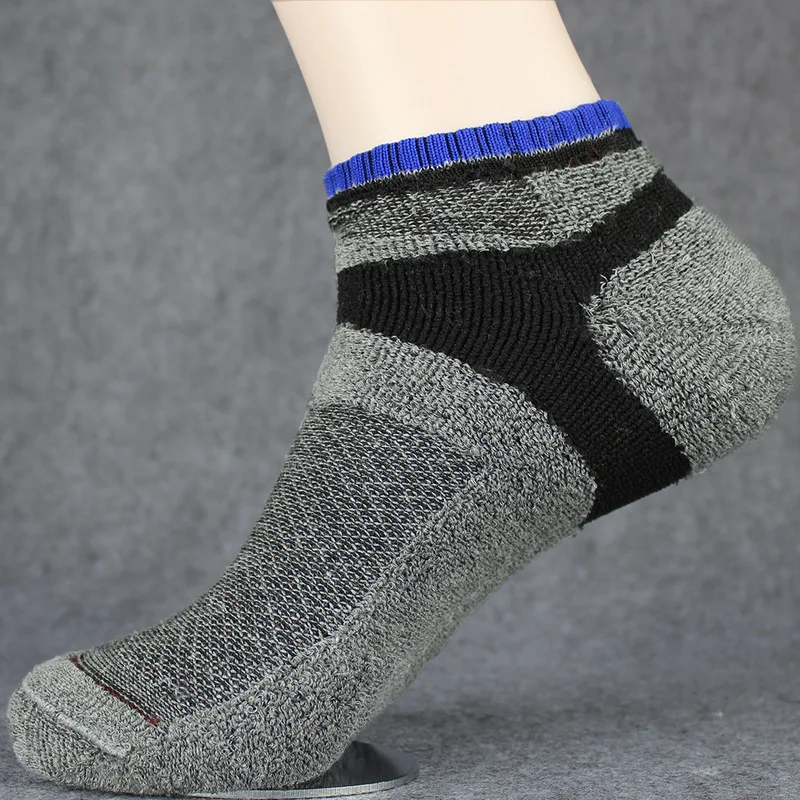 3 пар/лот Для мужчин толстые Полотенца подошвой спортивные нескользящих носочков