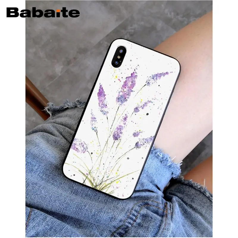 Чехол для телефона Babaite с акварелью цветком одуванчиком лотосом лавандой Apple iPhone 8