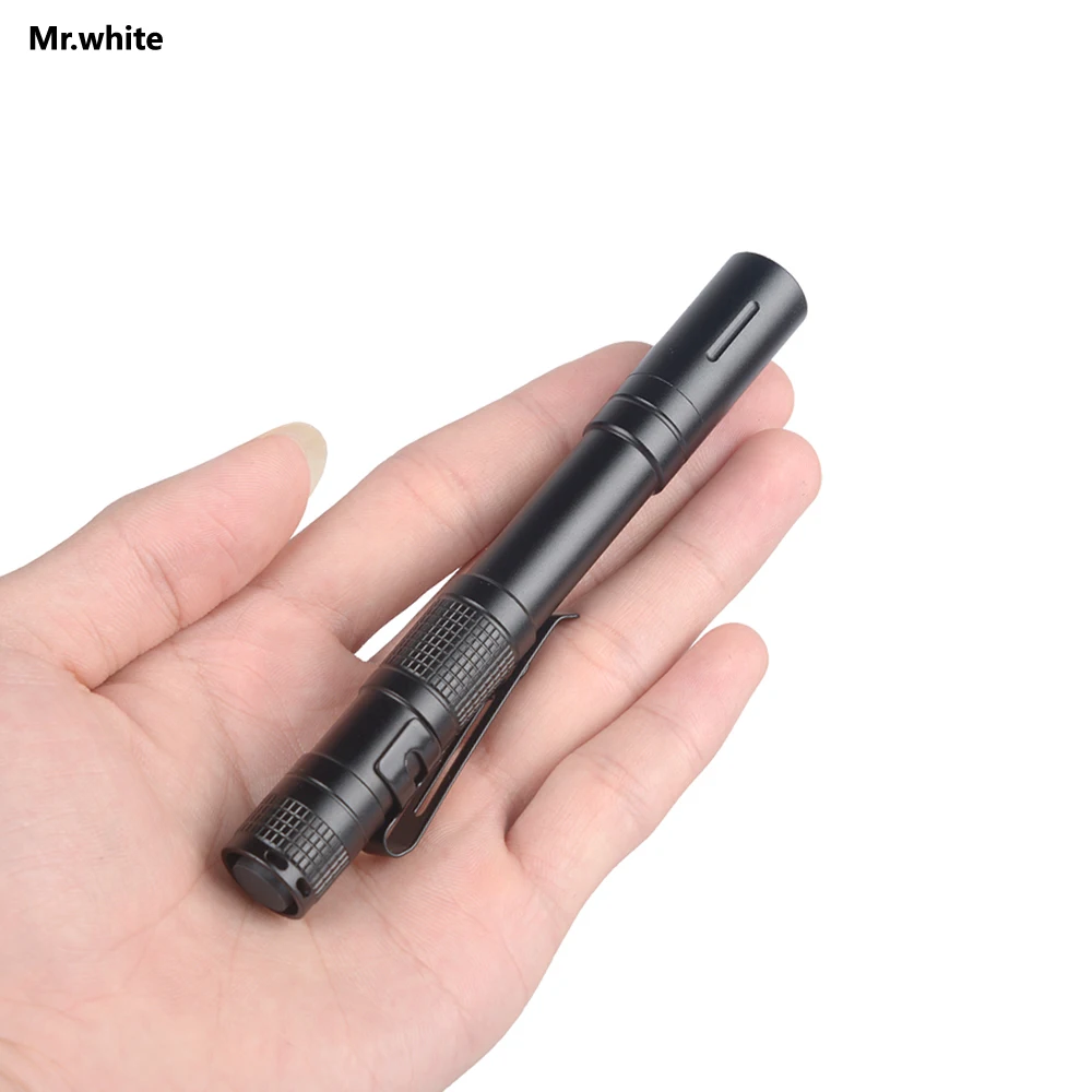 

Mr.white waterproof mini pocket LED Flashlight AAA Battery portable For Specialist Doctor use