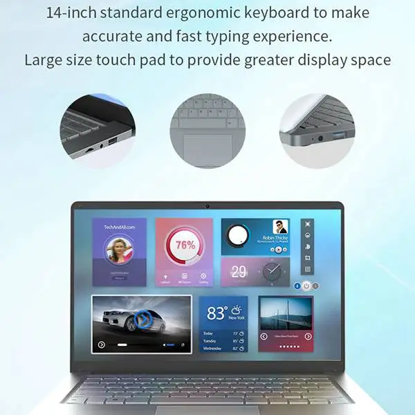 Jumper EZbook A5 14 дюймов ноутбук 1080P FHD Intel Cherry Trail Z8350 четырехъядерный ноутбук 1,44 ГГц Windows 10 4 Гб LPDDR3 64 Гб eMMC EU