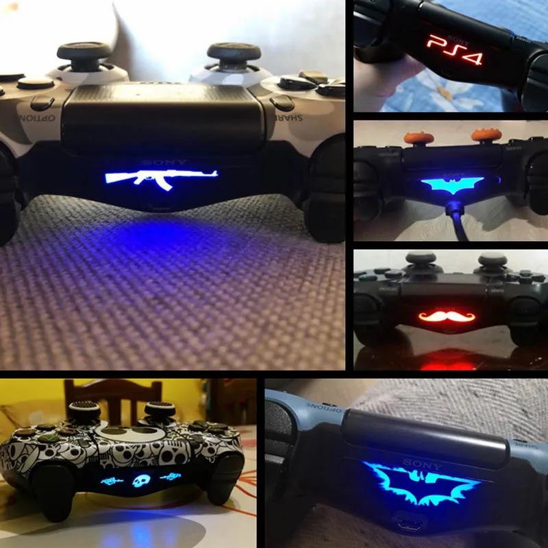 1 пара для Playstation 4 светодиодный световая панель наклейка PS4 контроллер модный