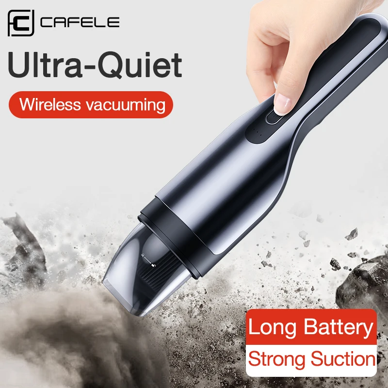 CAFELE Mini Car Vacuum Cleaner Wireless 80W 5500Pa Rechargeable Handheld Cyclone Filter Wet/Dry Auto пылесос автобильный |