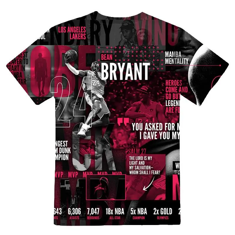 

T-Shirt 2021 funny 3d basketball star graphic t-shirt summer fashion men's clothes short sleeve men's t-shirt oversized shirt