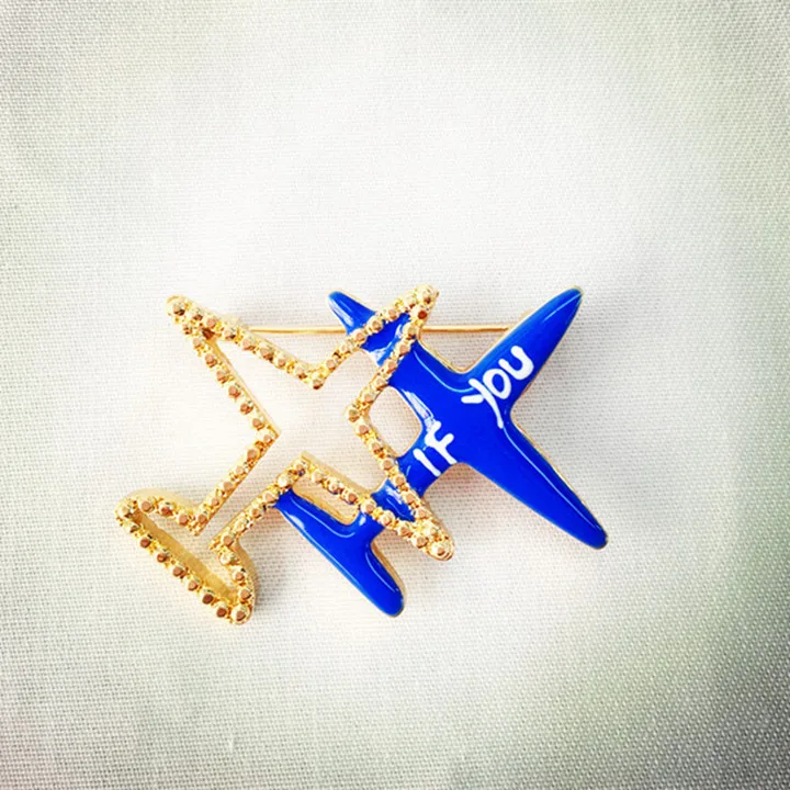I Remiel модная новинка самолет эмалированная брошь для мужчин и женщин свитер