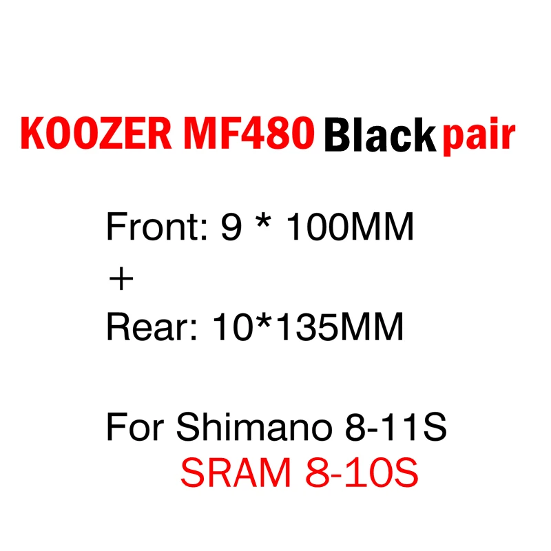 KOOZER MF480 передняя, Задняя Ступица набор 2/4 подшипники 24T трещотка 32 отверстия быстросъемные через ось горный велосипед ступицы для 8 9 10 11S - Цвет: Black 9x100 10x135mm