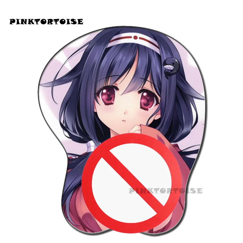 New Anime Kantai Collection anime silicone 3d mouse pad Lycra fabric wristbands Cartoon Creative sexy mouse pad Chest mouse pad