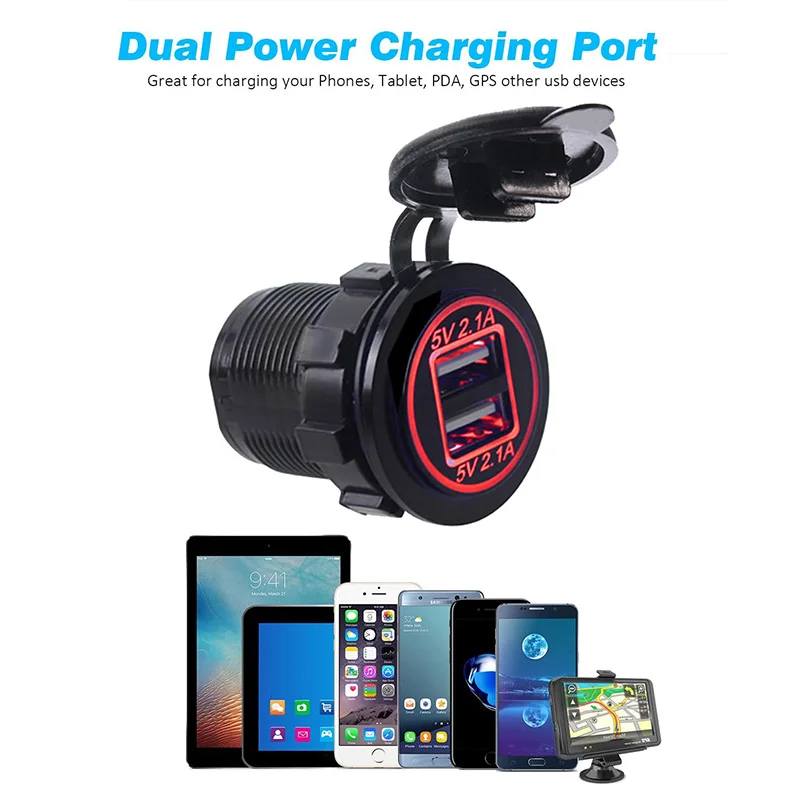Зарядное устройство с двумя USB портами 4 2 А 5 В|Зажигалка| |
