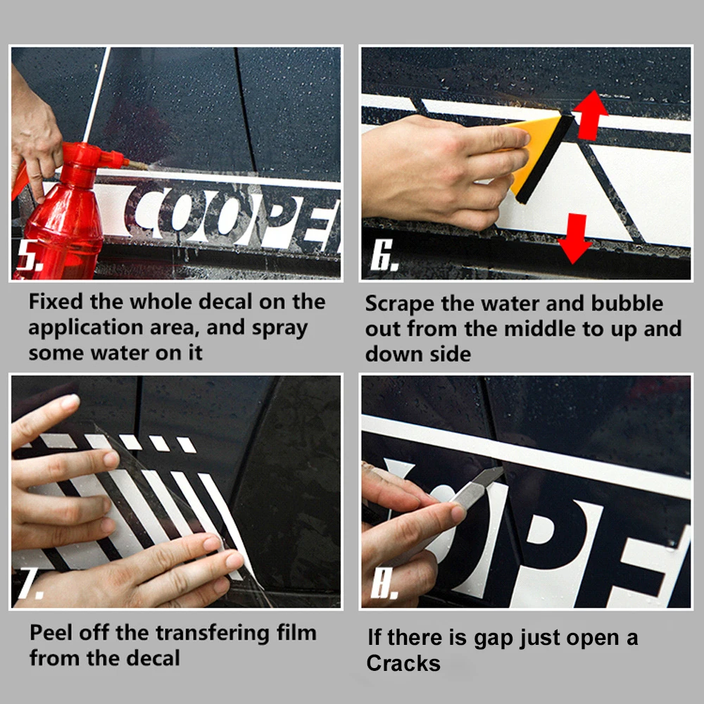 

Car Body Sticker Sport Self-Adhesive Side checkered flag Vinyl Graphics Decals