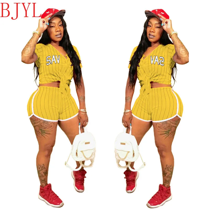 

Two Piece Set Women Summer Loose Letter Shirt Shorts Sports Suits For Woman Casual Sweat Suits Streetwear Wholesale Dropshipping