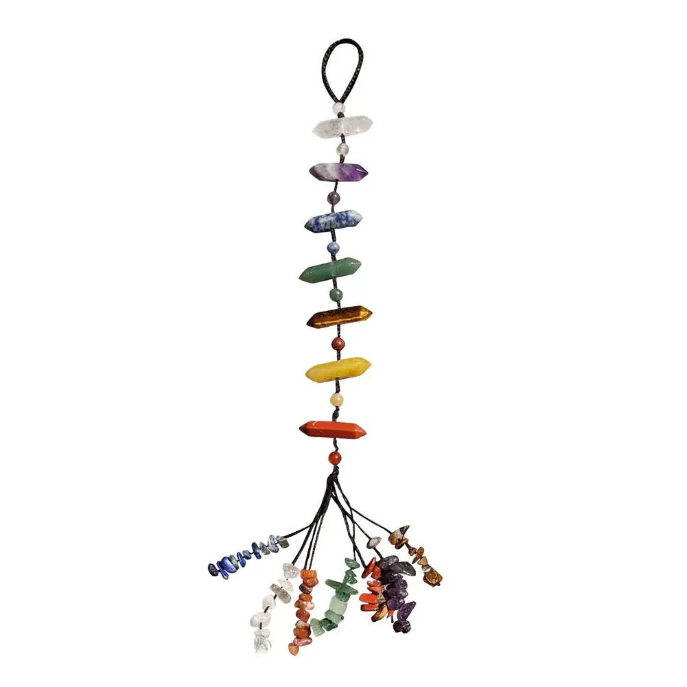 

Украшения для автомобиля ручной работы, подвеска на удачу с кристаллами, украшение для автомобиля, 7 чакр, каменная подвеска, домашний декор,...