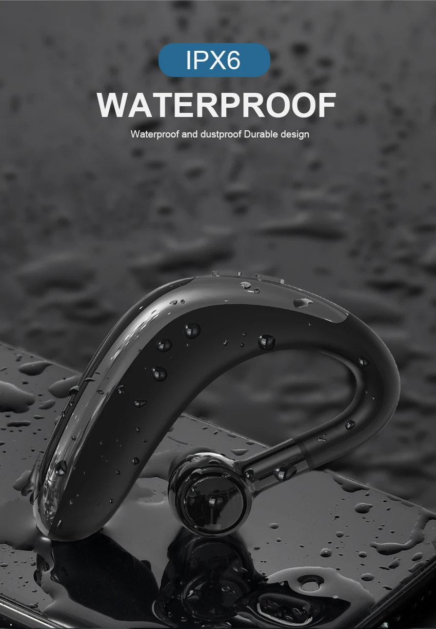 H500 Спортивная Беспроводная bluetooth-гарнитура 5,0 Hi-Fi стерео большая емкость батареи долгое время ожидания бизнес гарнитура игровые наушники