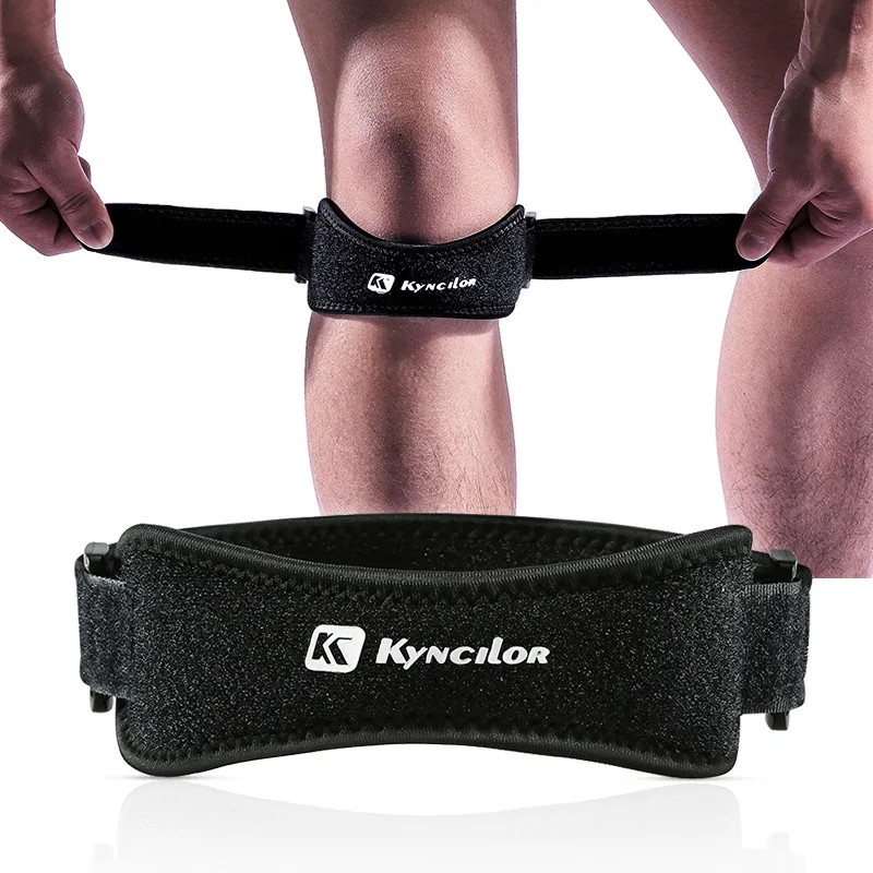 

Adjustable Patella Knee Tendon Strap Protector Guard Support Pad Belted Sports Knee Brace Black Keenpads Outdoor