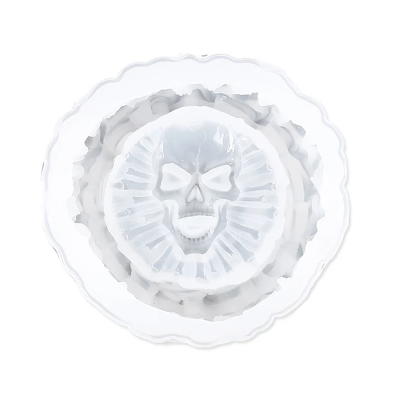 

Skull Ashtray Epoxy Resin Mold Cigarette Holder Silicone Mould DIY Crafts Jewelry Soap Plaster Casting Tool