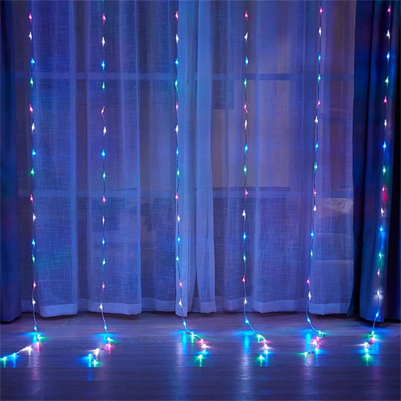 USB String Lights Fairy Garland Curtain Festoon LED Christmas Decoration for Home New Year Lamp Holiday Decorative | Лампы и освещение