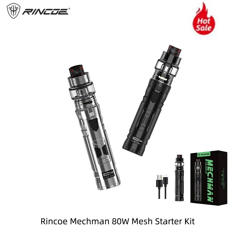 В наличии Rincoe Mechman 80 Вт вейп мод электронная сигарета Fit Mesh Танк ручка vs Vgod Pro мех |