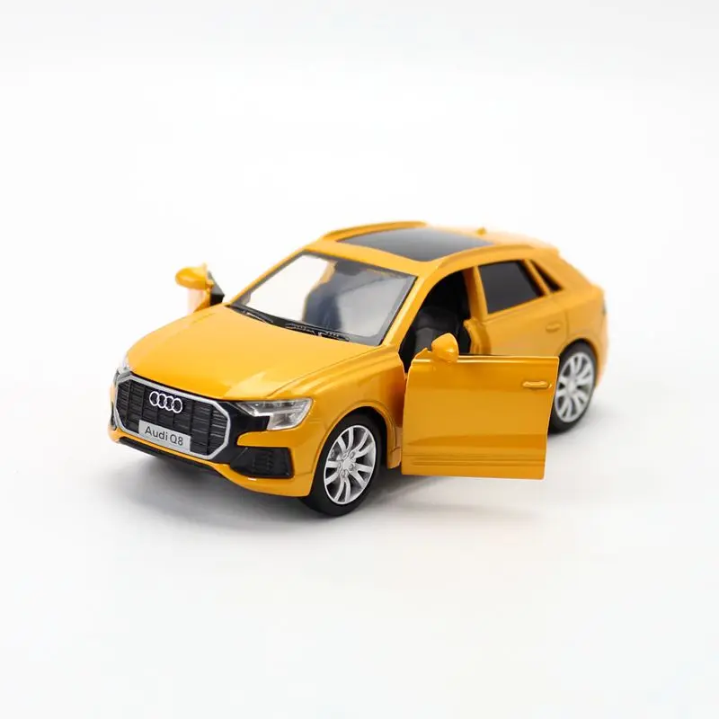 

1:36 Scale Audi Q8 SUV Sport Police JACKIEKIM Diecast Model Car Toy Pull Back Doors Openable/Educational Collection Gift For Kid