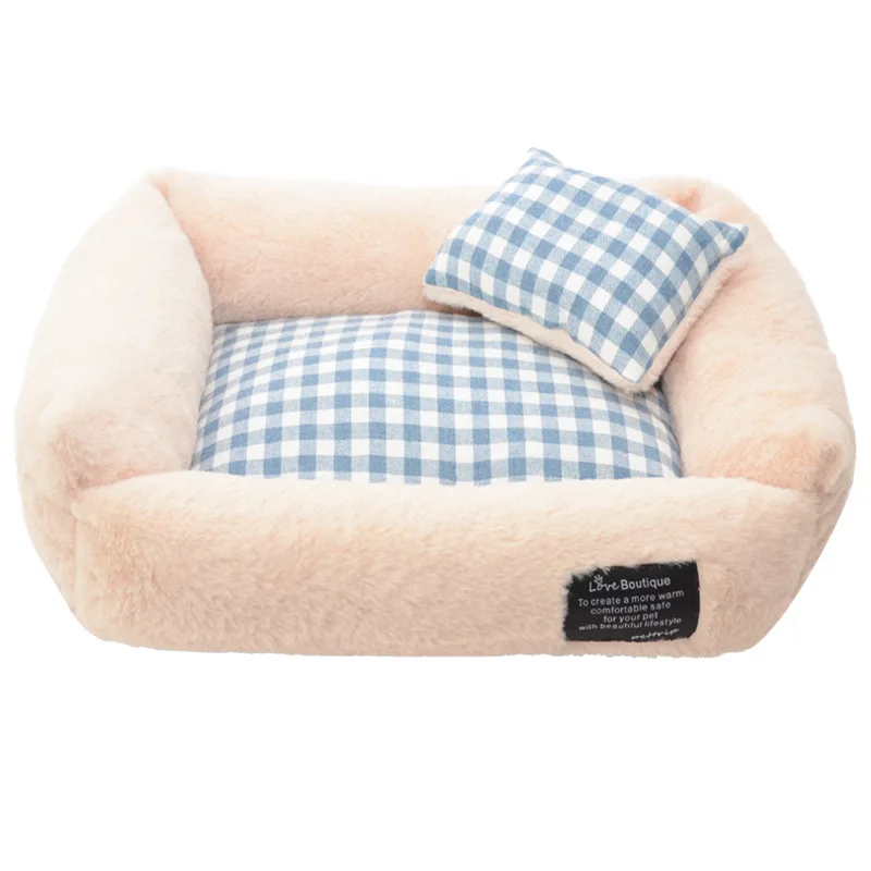 

Indoor Pet Supplies Warm Pink Dog Bed Suitable for Large Medium and Small Dogs Comfortable Cat Sofa for Puppies Cushion Pet Mat