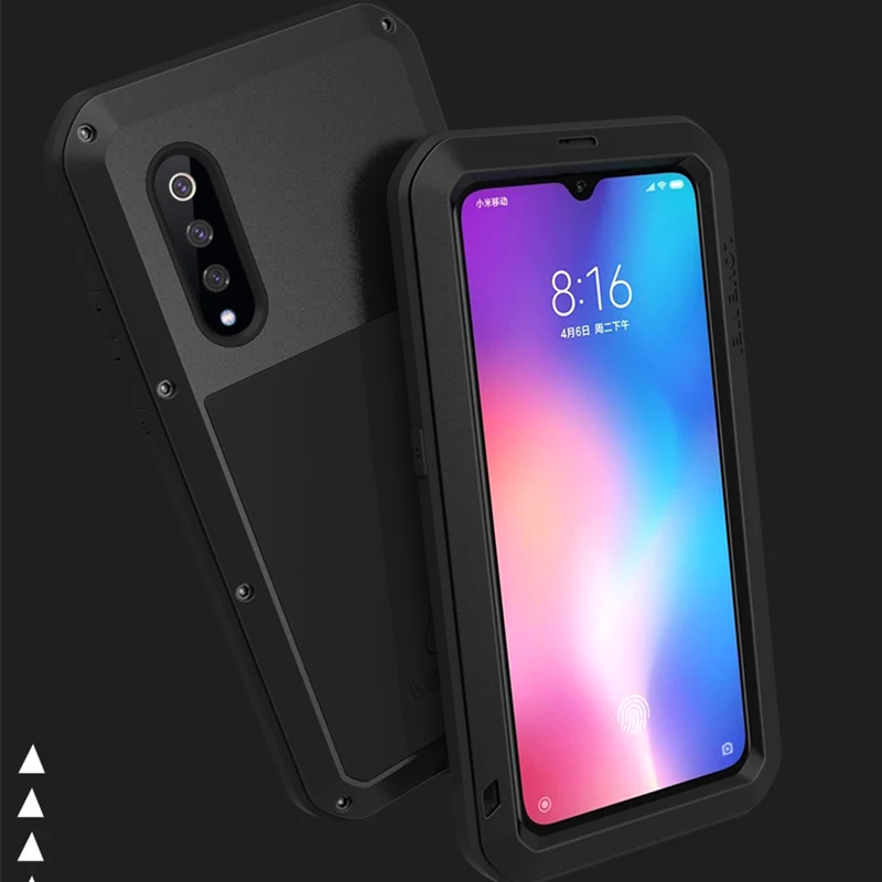 

Противоударный чехол для Xiaomi Mi 9, алюминиевый, водонепроницаемый