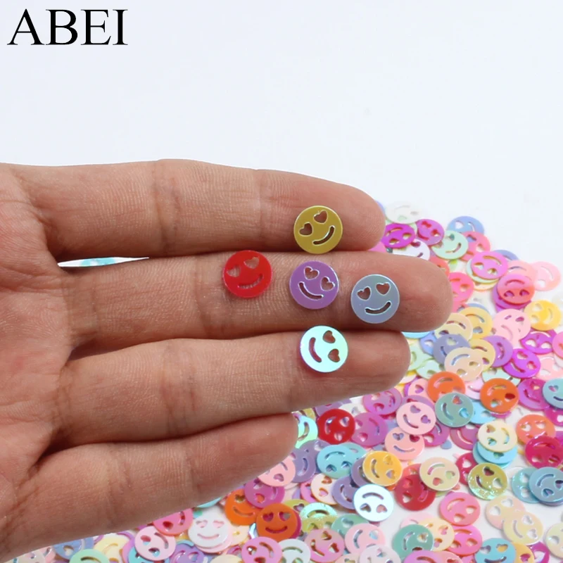 50g/lot 10mm Loose Sequins Round Smile Face For Wedding Party Scrapbooking Decoration DIY Paillettes Crafts Accessories | Дом и сад