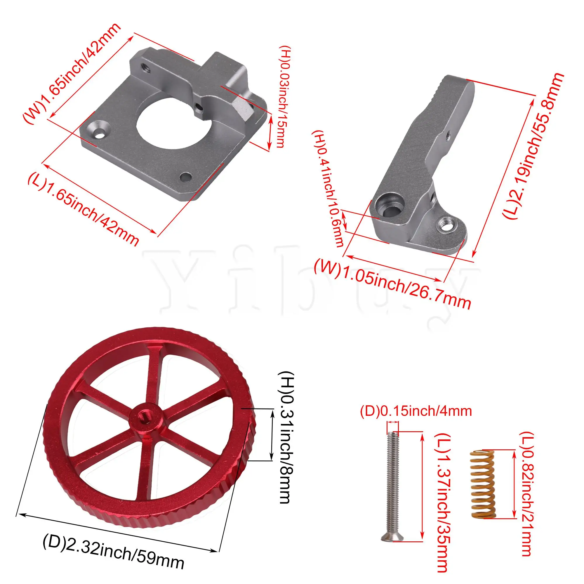 

Metal Printer Extruder Feeder Drive Bed Level Spring Tooth Drive Gear