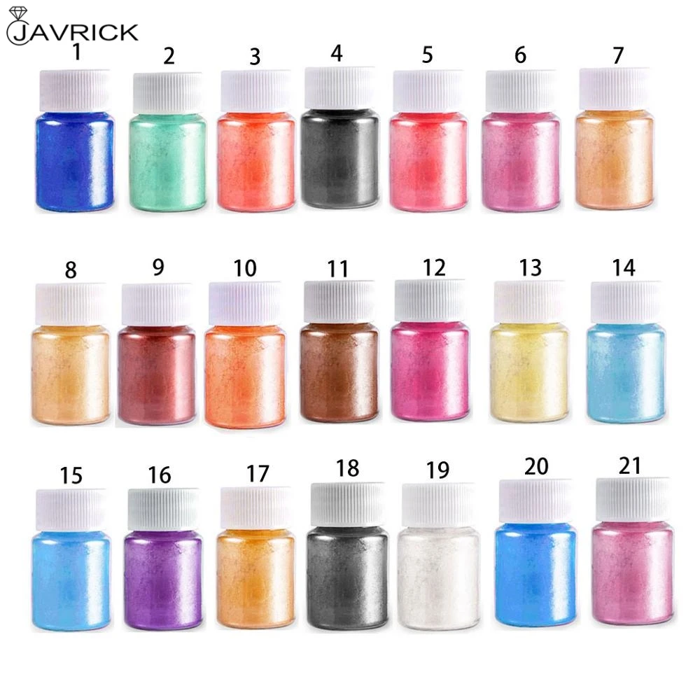 

21 Colors Aurora Resin Mica Pearlescent Pigments Colorants Resin Jewelry Making Accessories