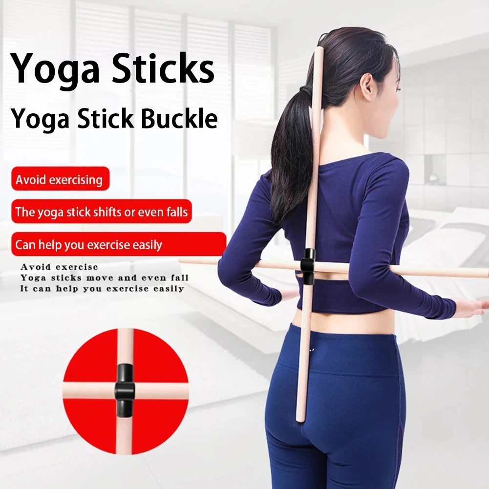 

2pcs Open Shoulder Indoor Sports Back Correction Stretching Tool Yoga Sticks Multifunction Body Shaping Gymnasts