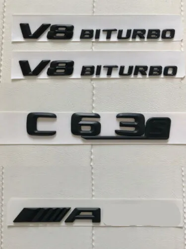 Матовый черный C63s для V8 BITURBO наклейка эмблема значок посылка C63 | Автомобили и