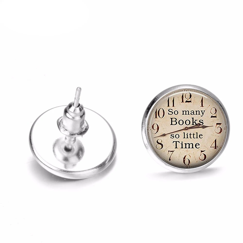 Винтажные серьги-гвоздики SONGDA в стиле стимпанк с принтом старых часов так много