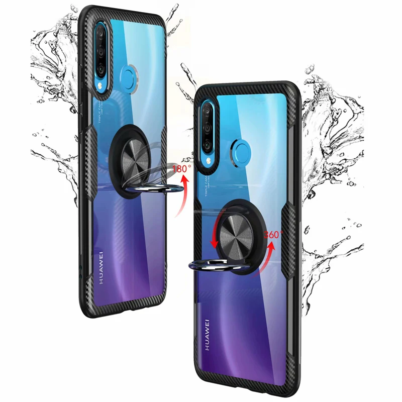 Прозрачный автомобильный держатель магнитные чехлы для телефонов Huawei Honor 20s P30 Lite