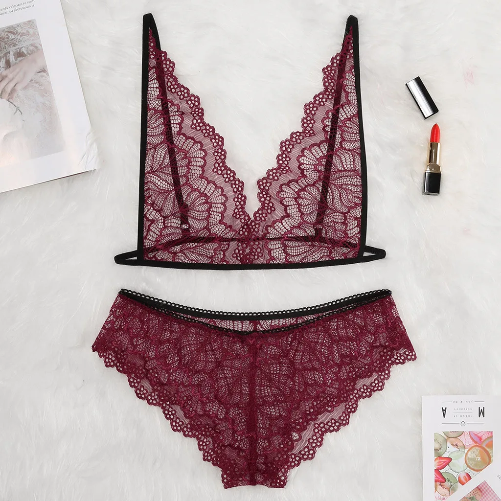 

Sexy Lingerie Women See Through Lace Babydoll Bra Set Sleepwear Plus Size Underwear Babydolls Sexy Erotic Chemises Mujer