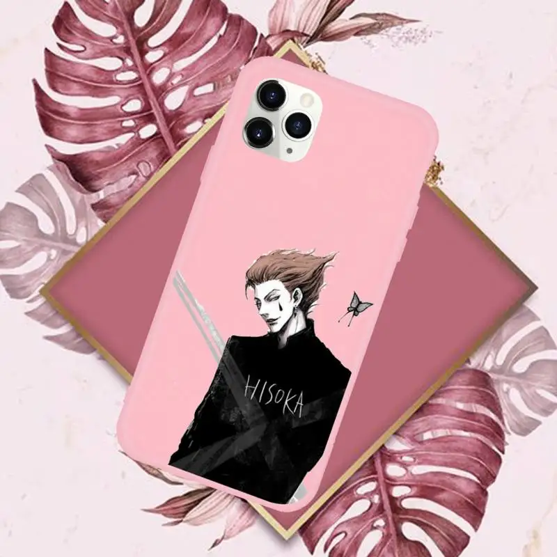 

Hunter x Hunter Phone Case Pink Candy Color for iPhone 11 12 mini pro XS MAX 8 7 6 6S Plus X SE 2020 XR
