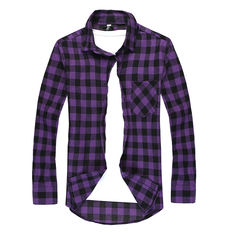 Рубашка мужская в красно черную клетку длинная модная классическая рубашка лето