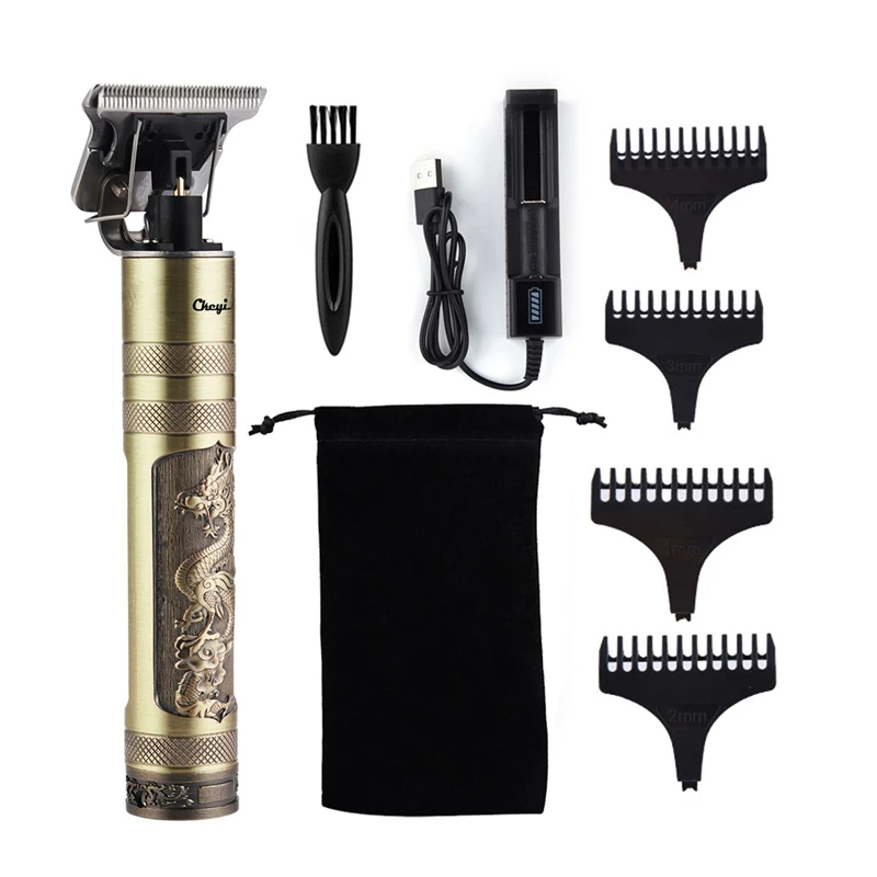 

CkeyiN T9 Hair Trimmer Clipper Skeleton Heavy Hitter Cordless Trimmer Men Baldheaded Hair Clipper Finish Hair Cutting Machine