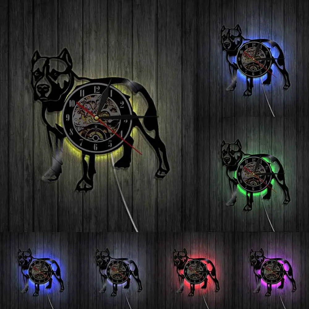 Декоративные настенные часы Pitbull для домашнего декора собак порода подарки