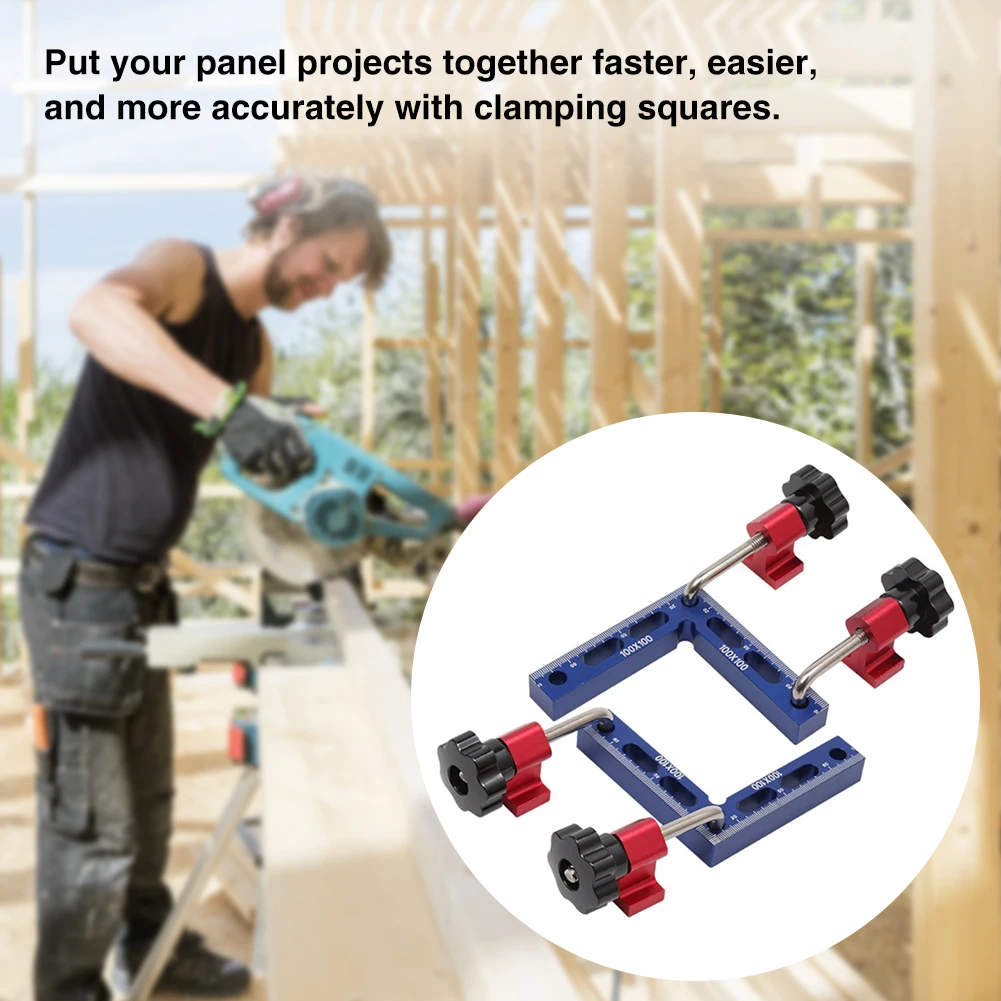 

100mm Corner Aluminium Alloy Right Angle Clip Durable Positioning Panel Woodworking L Shaped Auxiliary Fixture Fixing 90 Degrees