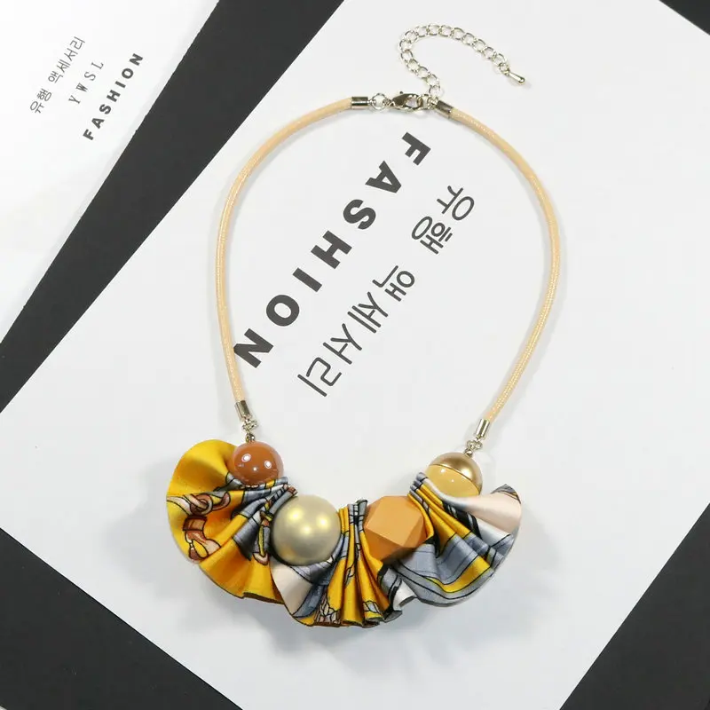 2020 весеннее богемное ткань короткая Подвеска из деревянных бусин ожерелье для