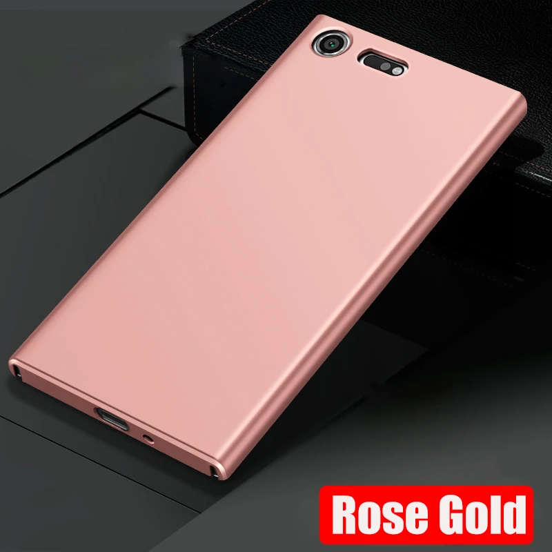 Роскошный Жесткий матовый чехол из поликарбоната для sony Xperia XA XA1 XA2 Plus Ultra L1 L2 XZ1 XZ2 Premium Compact XZ3 с полным покрытием пластиковый чехол - Цвет: RoseGold