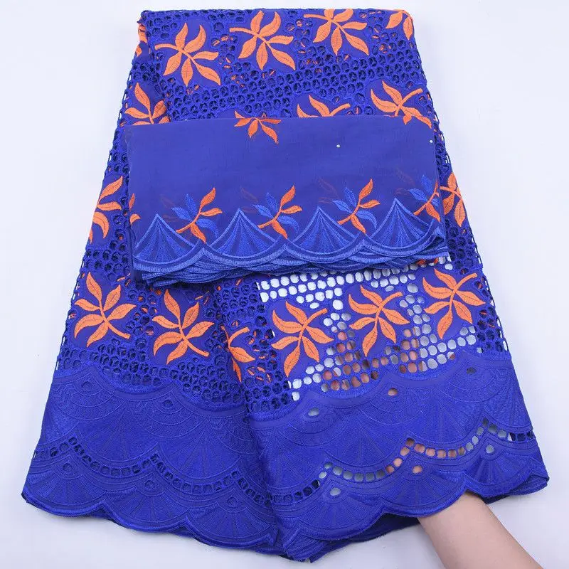 

5+2 Yards African Cotton Lace Fabric 2020 High Quality Swiss Voile Lace Cotton Lace Nigerian Dry Lace Fabric For Wedding S1927