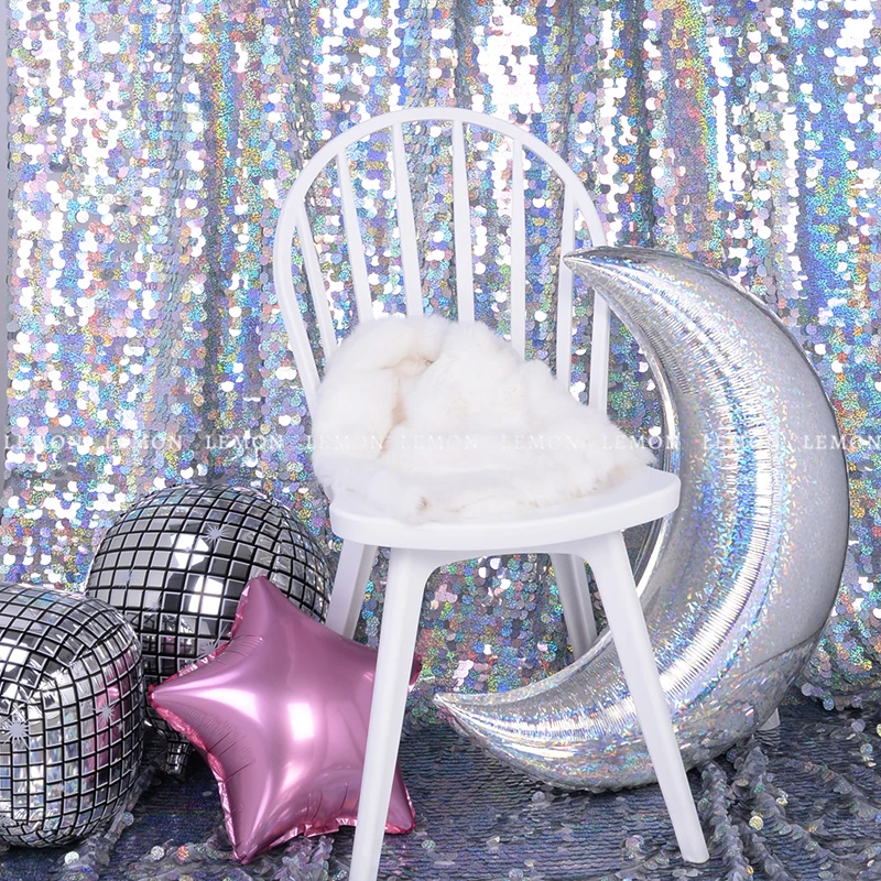 

Bling Seamless shinny silver curtain backdrop photography party decoration photo booth wedding sequin photo backdrop graduation