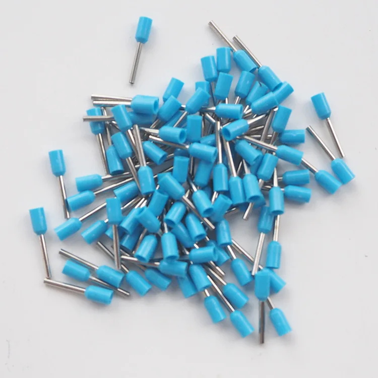 24AWG H 8 mm E0308 100/1000 PK обжимной разъем провода наконечники изолированные медные клеммы H-8mm#24#22#20#18#16#14 AWG - Цвет: 24AWG H 8 mm E0308