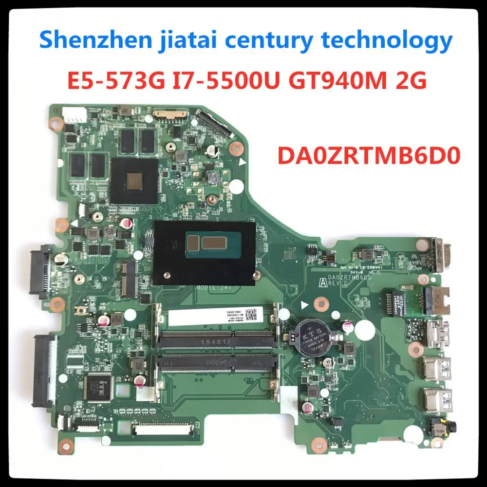 DA0ZRTMB6D0 E5 573G материнская плата для ноутбука Acer Aspire 573 I7 5500U GT920M/GT940M тесты работы 100%