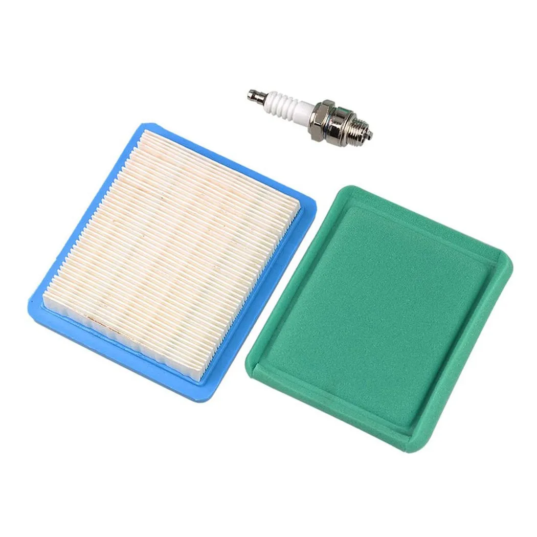 

Air Filter Psark Plug Set Compatible 625e 675ex 725ex 625-675 Series 491588 491588S 399959 Lawn Mower Accessories