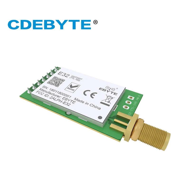 

10pcs SX1278 433MHz 20dBm LoRa UART wireless transceiver module FSK 3km SMA-K Antenna DIP E32-433T20DT CDEBYTE 433M lora module