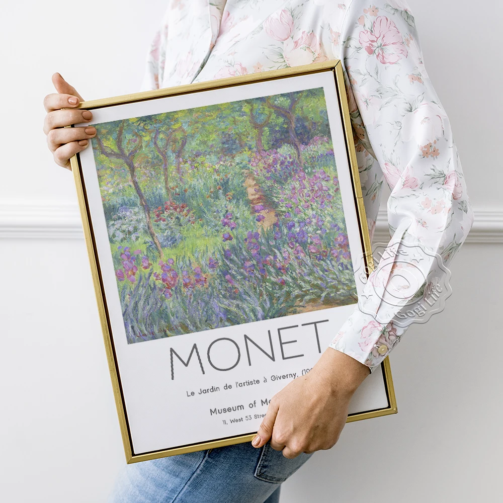 

Постер изобразительного искусства Клода Моне, выставочный музей, принты, настенные наклейки, художественный сад в гверни, Картина на холсте...