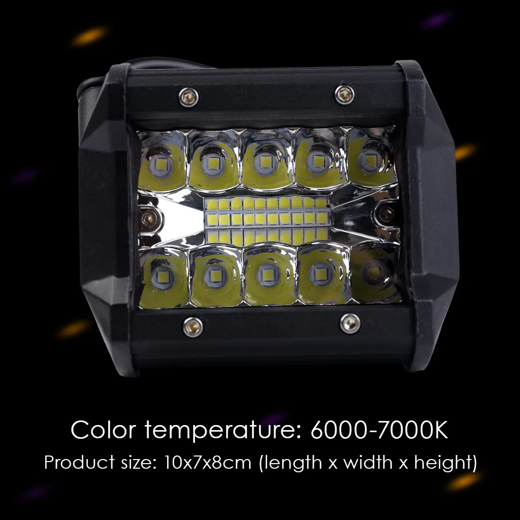 2x4 дюйма 78 Вт квадратный светодиодный светильник бар/рабочий 12v 24v для автомобилей