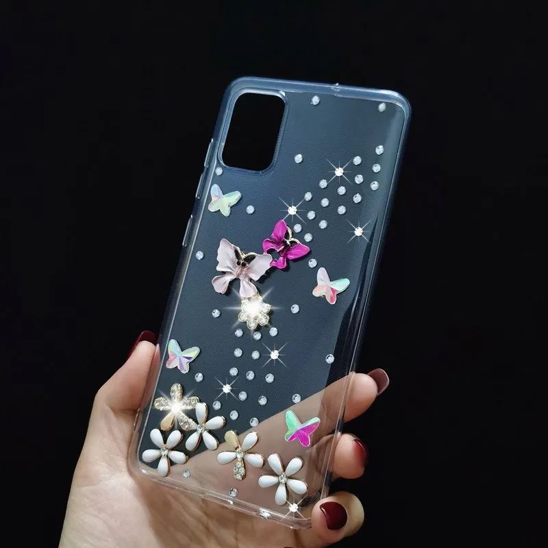 Чехол для телефона с 3d-бабочкой Samsung Galaxy M21 M31 A31 A41 A51 A71 5G A3 A5 A7 2016 2017 J2 A2 J7 Core сделай