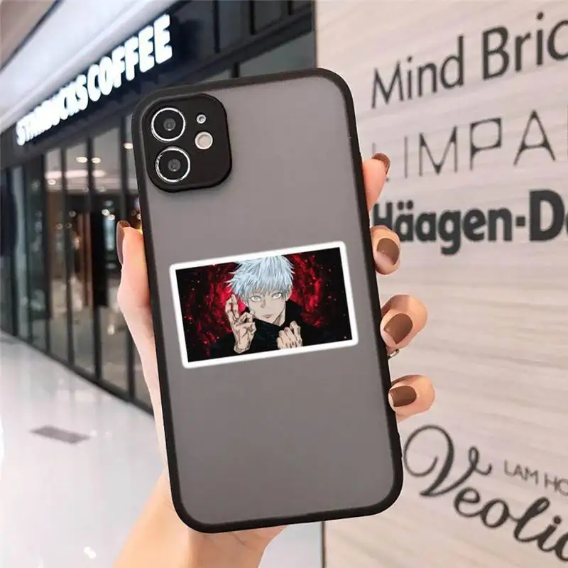 

Hot Anime Jujutsu Kaisen Phone Case Matte Transparent for iPhone 7 8 11 12 s mini pro X XS XR MAX Plus cover funda