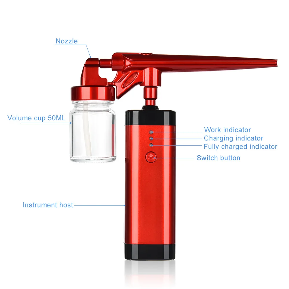 

Airbrush Spray Gun air compressor kit 0.03mm Deep Oxygen Injection Equipment Moisturizing Cleaning Face Skin Care