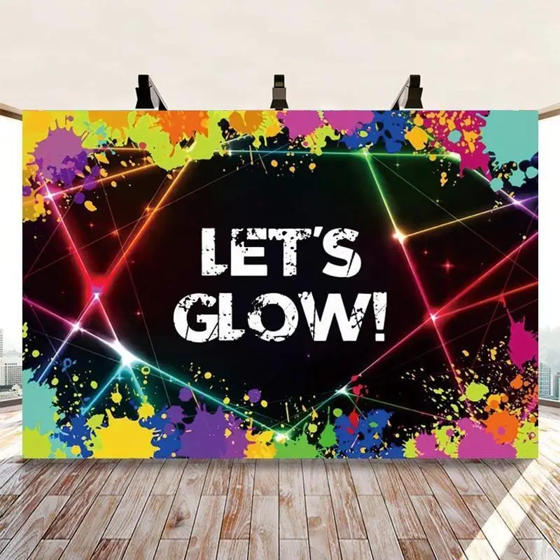 

Фотофоны Let's Glow граффити неоновые фотообои для фотостудии